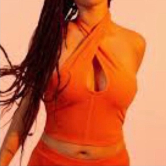 JUICY COUTURE terrycloth halter crop top women’s size XL - Picture 2 of 13